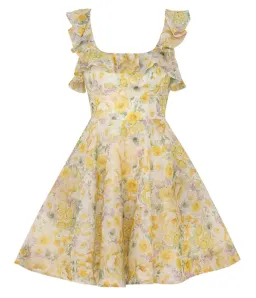 Zimmermann The Harmony Frilled Mini in Citrus Garden Print Size 1 / AU 10 for rent on The Volte - image 4