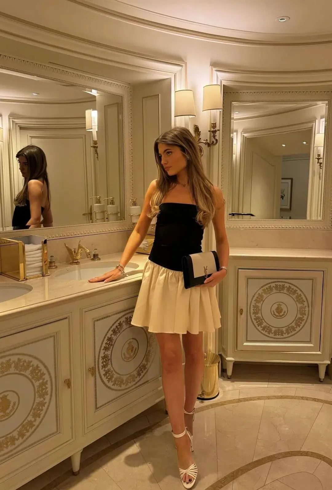 Arcina Ori Celine Dress Black/White Size 8  for rent on The Volte - main image