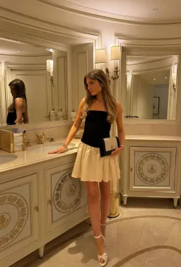 Arcina Ori Celine Dress Black/White Size 8  for rent on The Volte - image 3