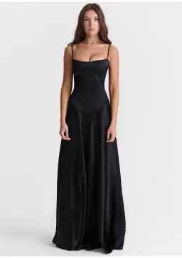 House of CB Anabella Lace Up Maxi Dress in Black Size S / AU 8 for rent on The Volte - image 2