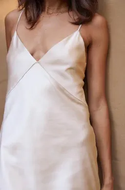 Grace Loves Lace Silky Satin Mini Dress in Moonshine Size S / AU 8 for rent on The Volte - image 6