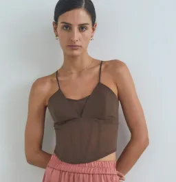 Viktoria and Woods Sigma Bustier Brown Size 6 for rent on The Volte - image 2