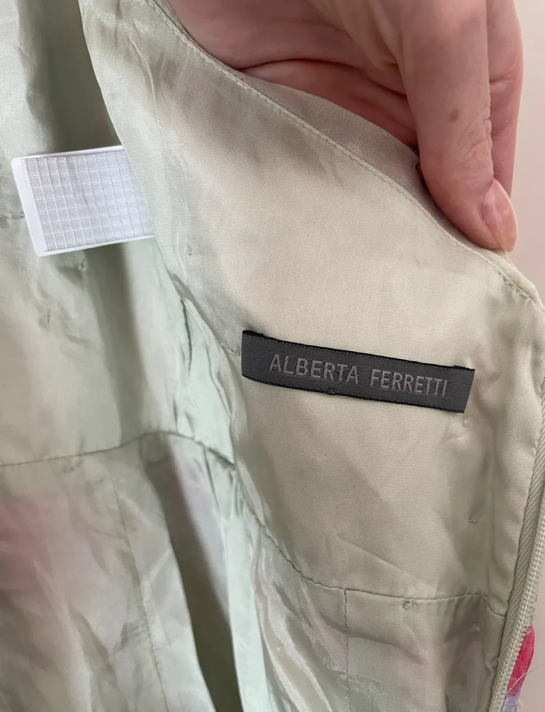 Alberta Ferretti Silk Floral Dress Green Size 8 for rent on The Volte - main image