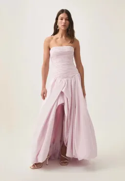 Aje Violette Bubble Hem Maxi Dress Pastel Pink Size 8 for rent on The Volte - image 1