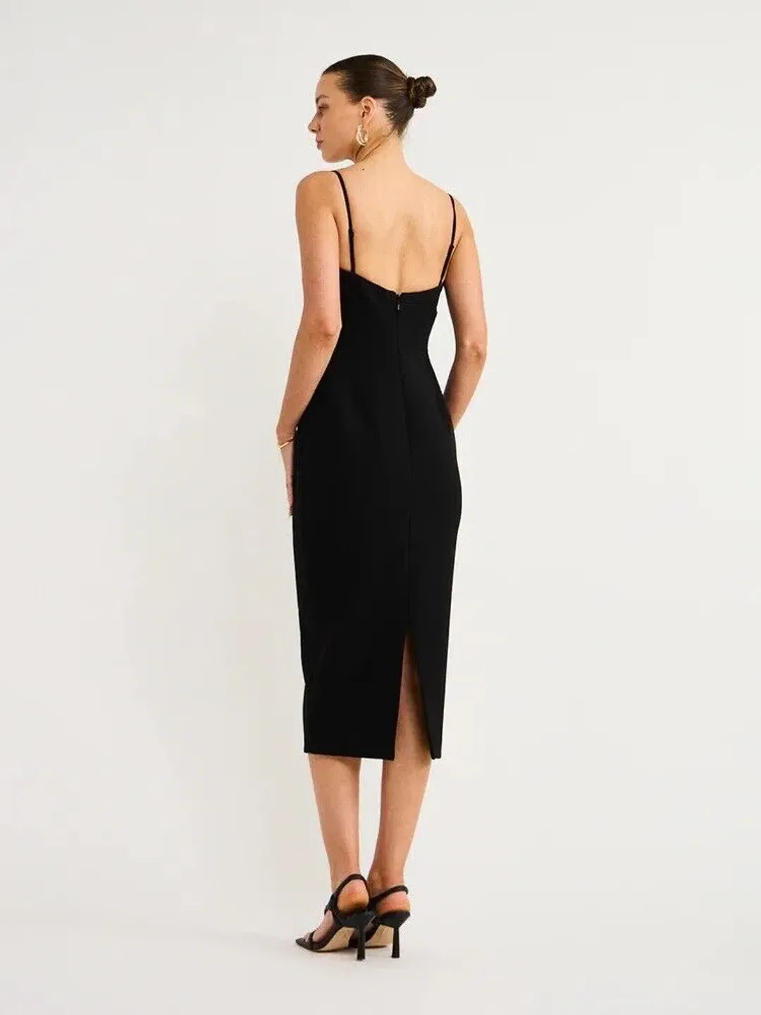 Rachel Gilbert Loren Sweetheart Neck Midi Dress Black Size 0 / AU 6 for rent on The Volte - main image
