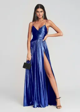Retrofete Doss Dress Metallic Cobalt Blue Size M / AU 10 for rent on The Volte - image 1