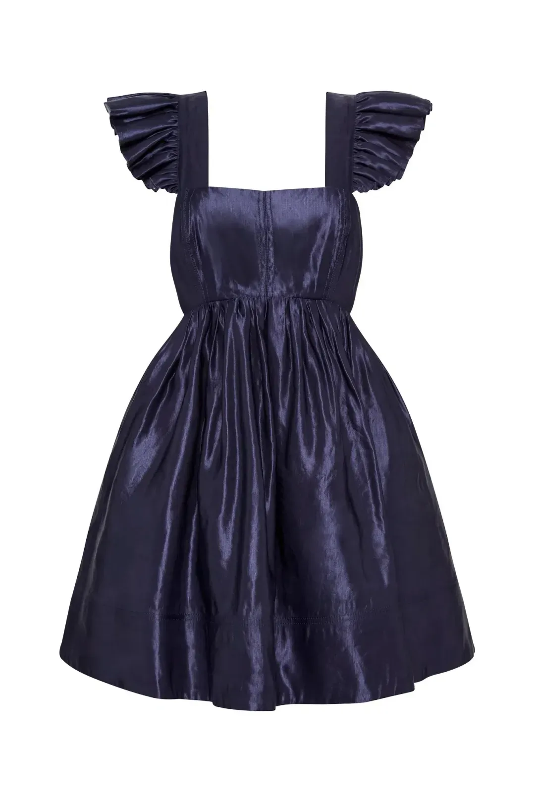Aje Revitalise Frill Mini Dress Indigo Size 8 for rent on The Volte - main image