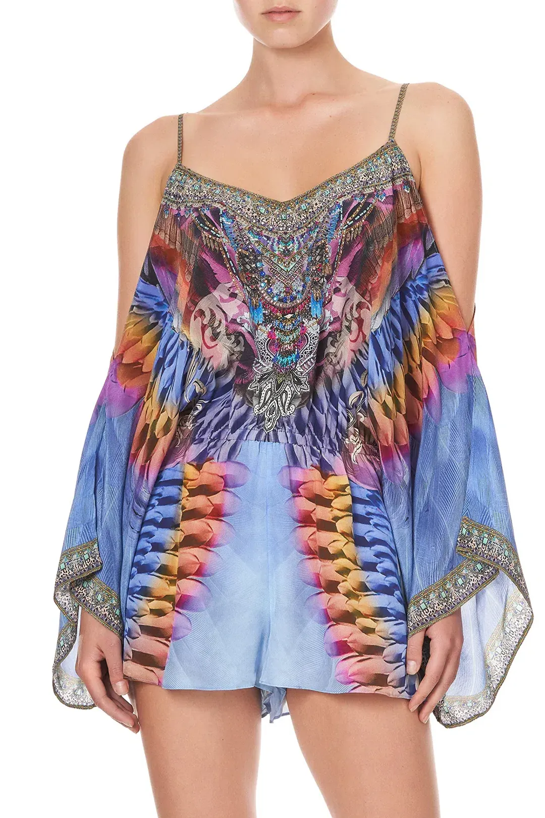 Camilla Franks Drop Shoulder Playsuit Love On The Wing Print Size M /AU 12 for rent on The Volte - main image