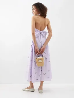 Erdem Selene Halterneck Dress Purple Size 16 for rent on The Volte - image 3