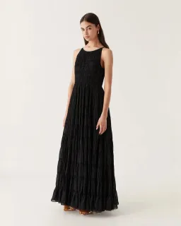 Aje Rosewood Ruched Maxi Dress Black Size 16 for rent on The Volte - image 8