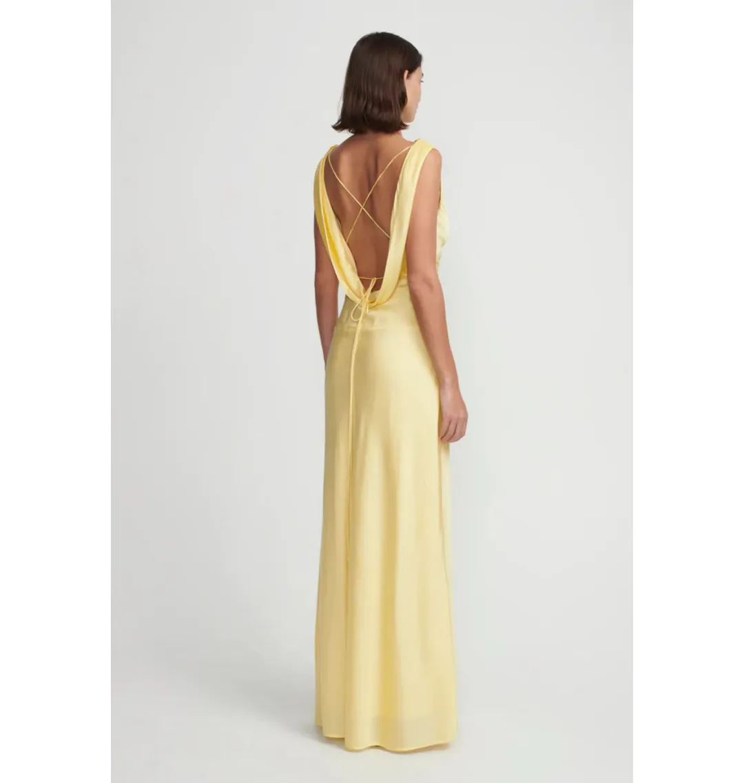 Hansen and Gretel Clara Bias Dress in Butter Size AU 8 for rent on The Volte - main image