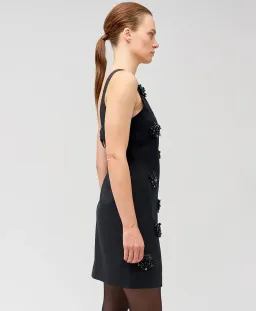 Oroton Flower Sequin Shift Dress Black Size AU 12 for rent on The Volte - image 3