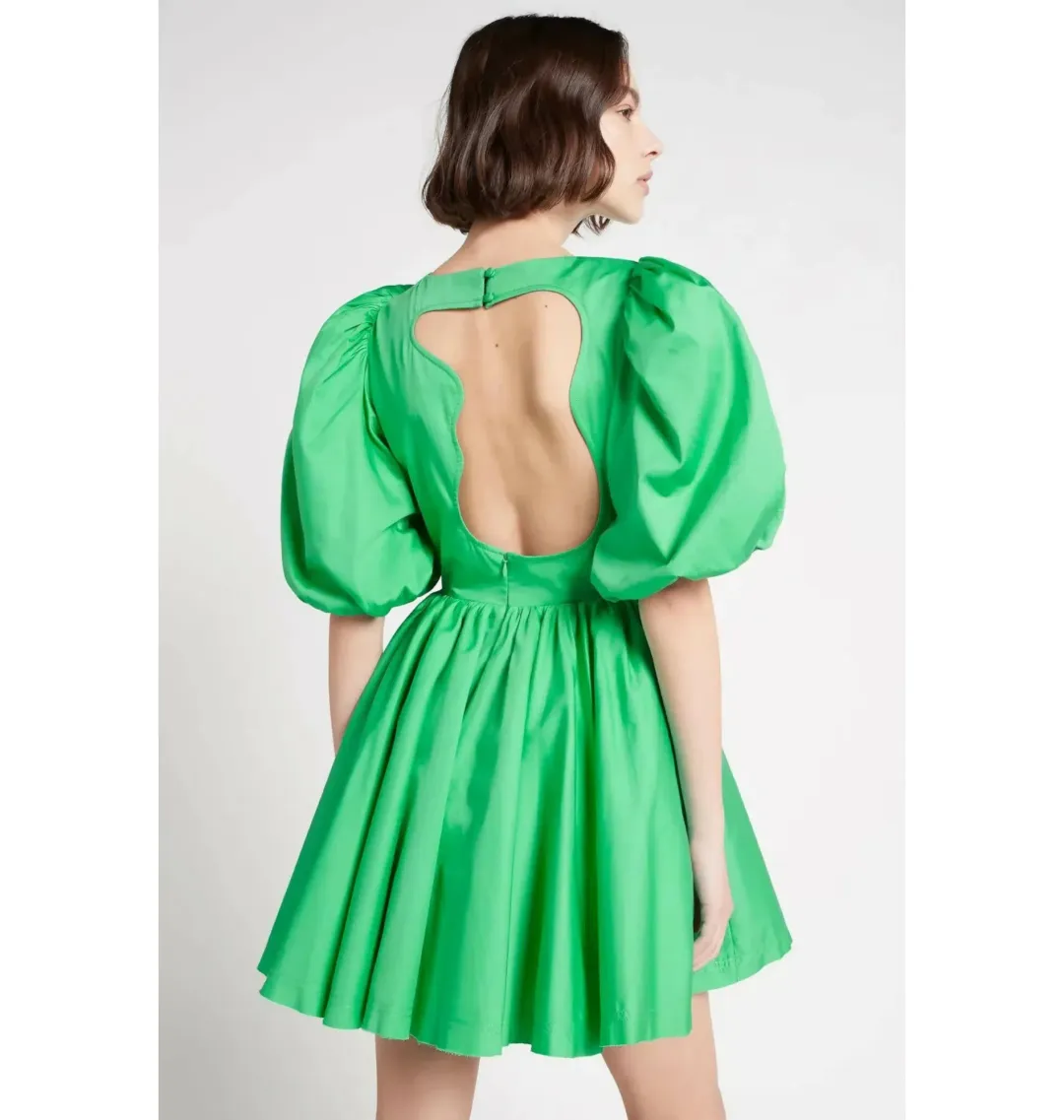 Aje Colette Abstract Cut Out Mini Dress Green Size AU 6 for rent on The Volte - main image