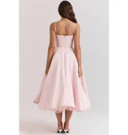 House of CB Mademoiselle Midi Dress Ballerina Pink Size AU 8  for rent on The Volte - image 4