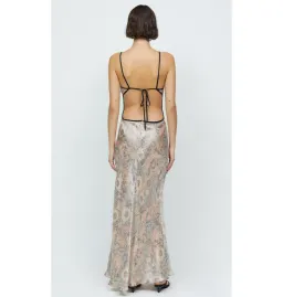 Bec & Bridge Nina Keyhole Maxi Dress Blush Jacquard Size AU 10 for rent on The Volte - image 3