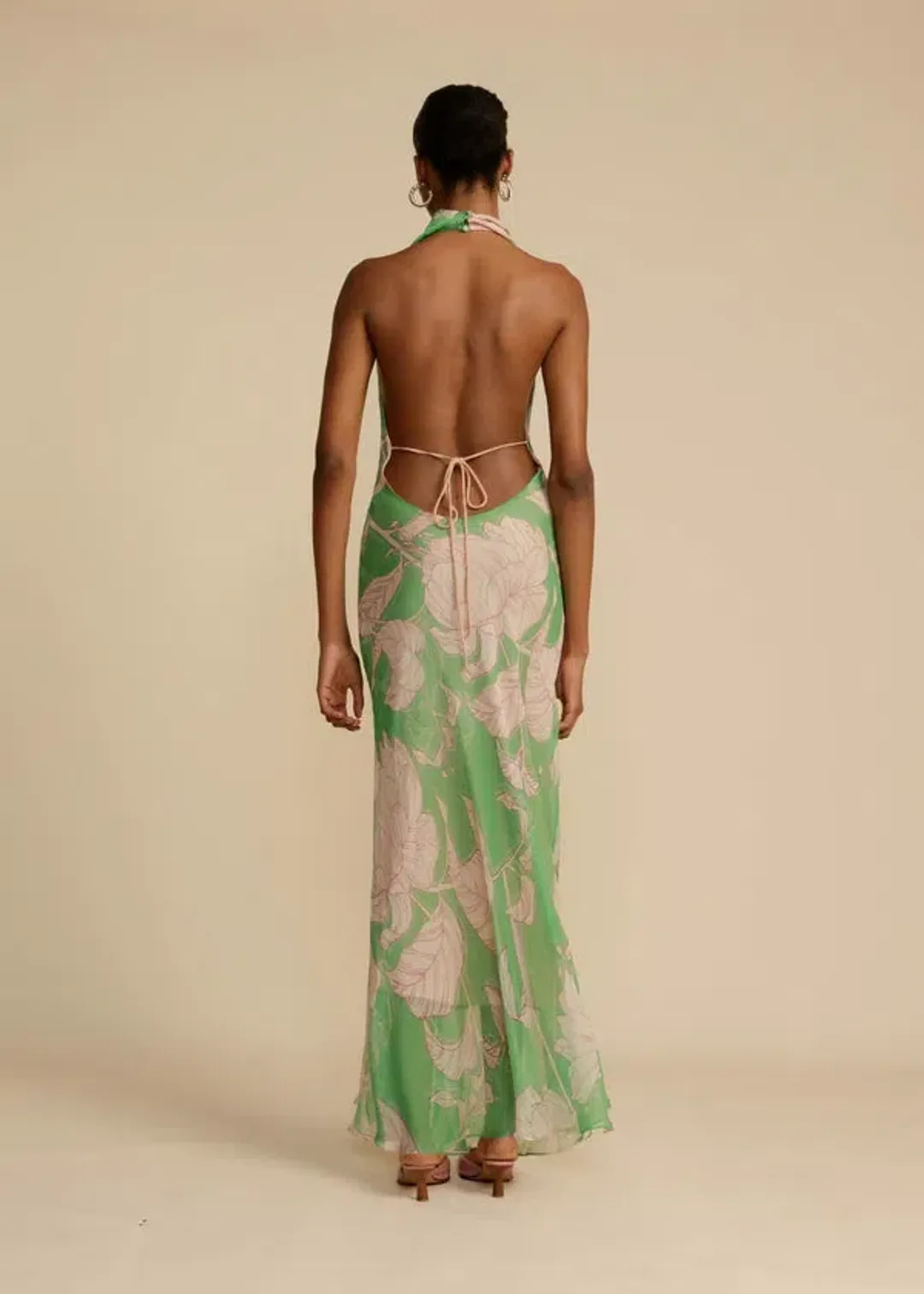 Arcina Ori Josephine Dress Green Floral Print Size S /  AU 8 for rent on The Volte - main image