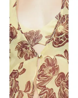 Bec & Bridge Malibu Halter Top Citrus Plum Floral Size S / AU 8  for rent on The Volte - image 3