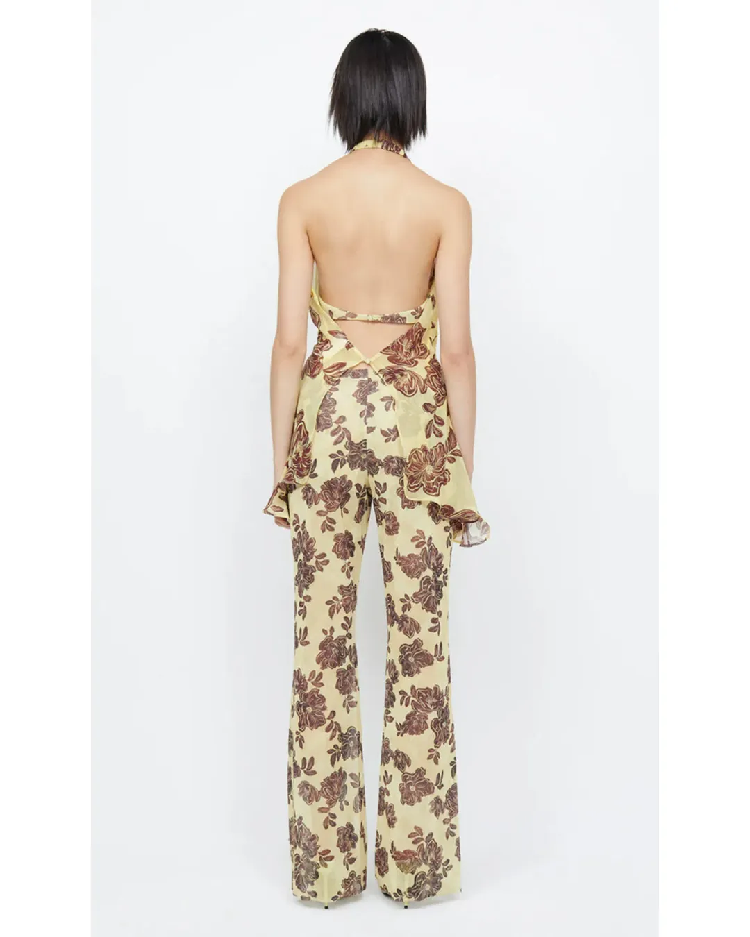 Bec & Bridge Malibu Halter Top Citrus Plum Floral Size S / AU 8  for rent on The Volte - main image