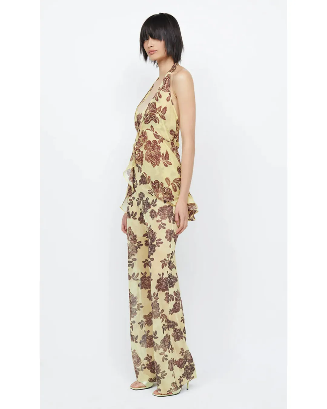 Bec & Bridge Malibu Halter Top Citrus Plum Floral Size S / AU 8  for rent on The Volte - main image