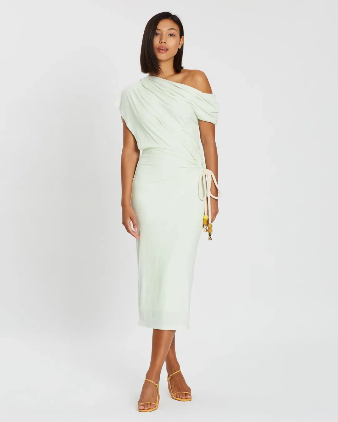 Acler Karline Midi Dress Mint Green Size 6 for rent on The Volte - main image
