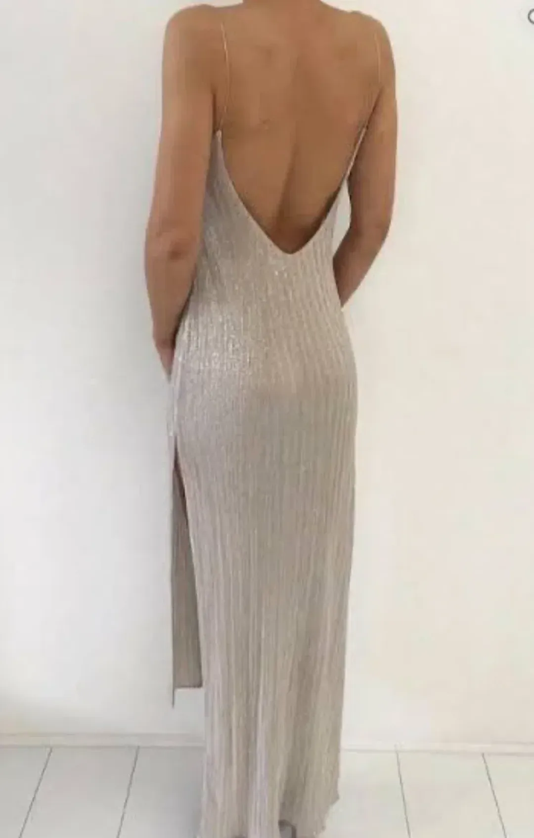 Natalie Rolt Dion Dress in Champagne Size 6 for rent on The Volte - main image