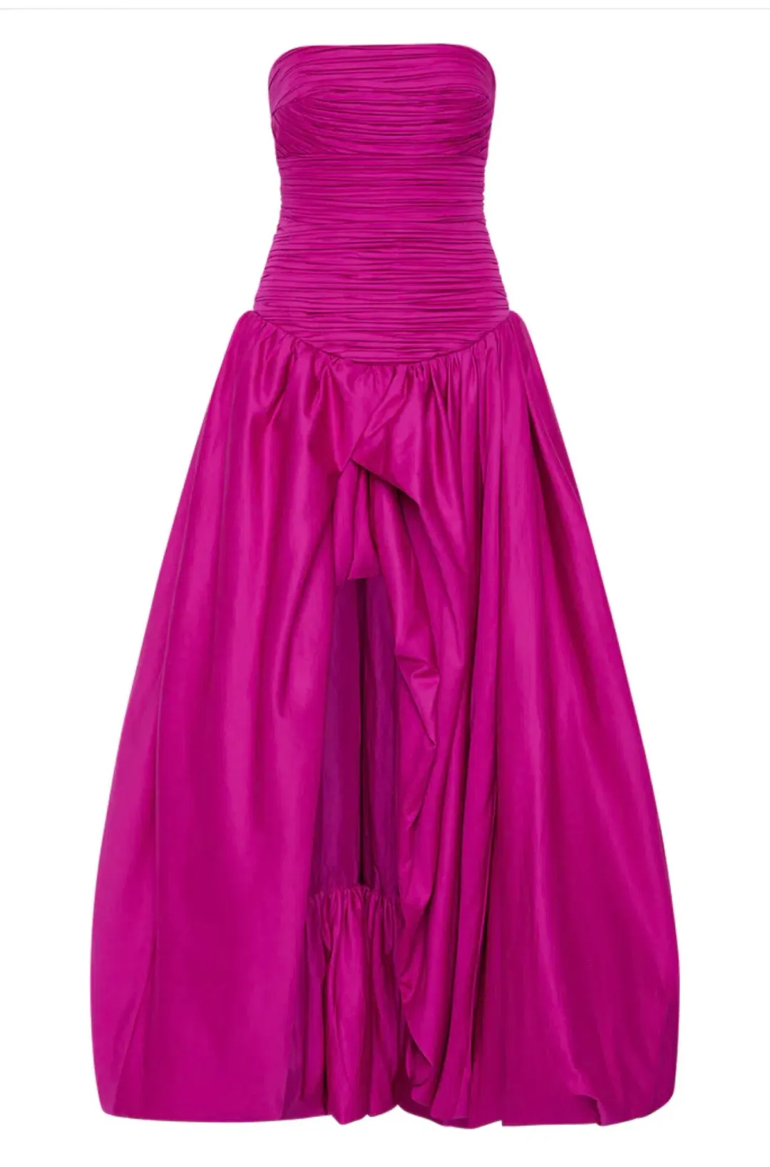 Aje Violette Bubble Hem Maxi Dress Deep Magenta Size 12 for rent on The Volte - main image