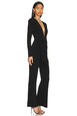 MISHA Thelka Slinky Jersey Jumpsuit Black Size 8 for rent on The Volte - image 2
