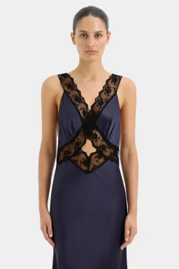 Sir the Label Aries Cut Out Gown Navy Size 3 / AU 12 for rent on The Volte - image 2