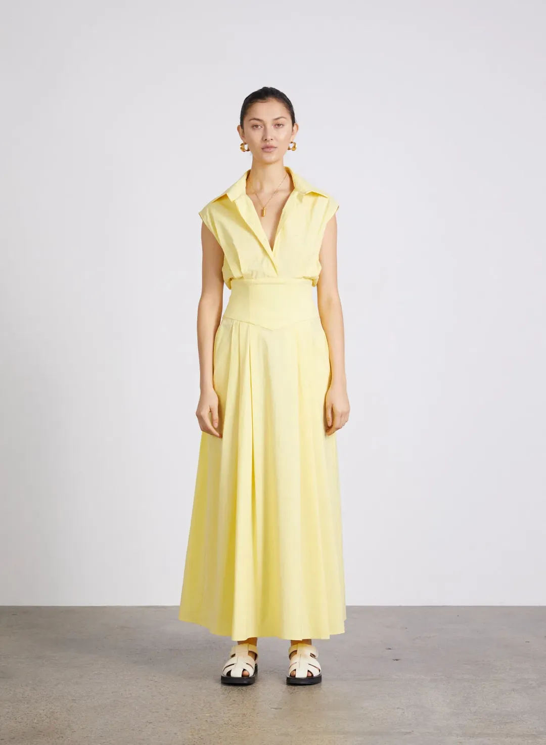 Anna Quan Noor Shirt Dress Yellow Size XS / AU 6  for rent on The Volte - main image