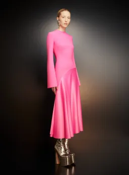Solace London Gaia Midi Dress Pink Size 8 for rent on The Volte - image 1