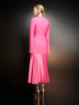 Solace London Gaia Midi Dress Pink Size 8 for rent on The Volte - image 3