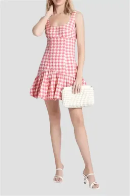 Sheike Parker Mini Dress Pink Print Size 12 for rent on The Volte - image 4