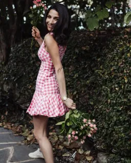 Sheike Parker Mini Dress Pink Print Size 12 for rent on The Volte - image 3