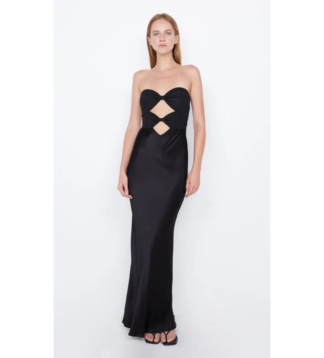 Bec & Bridge Halle Strapless Dress Black Size 16 for rent on The Volte - main image