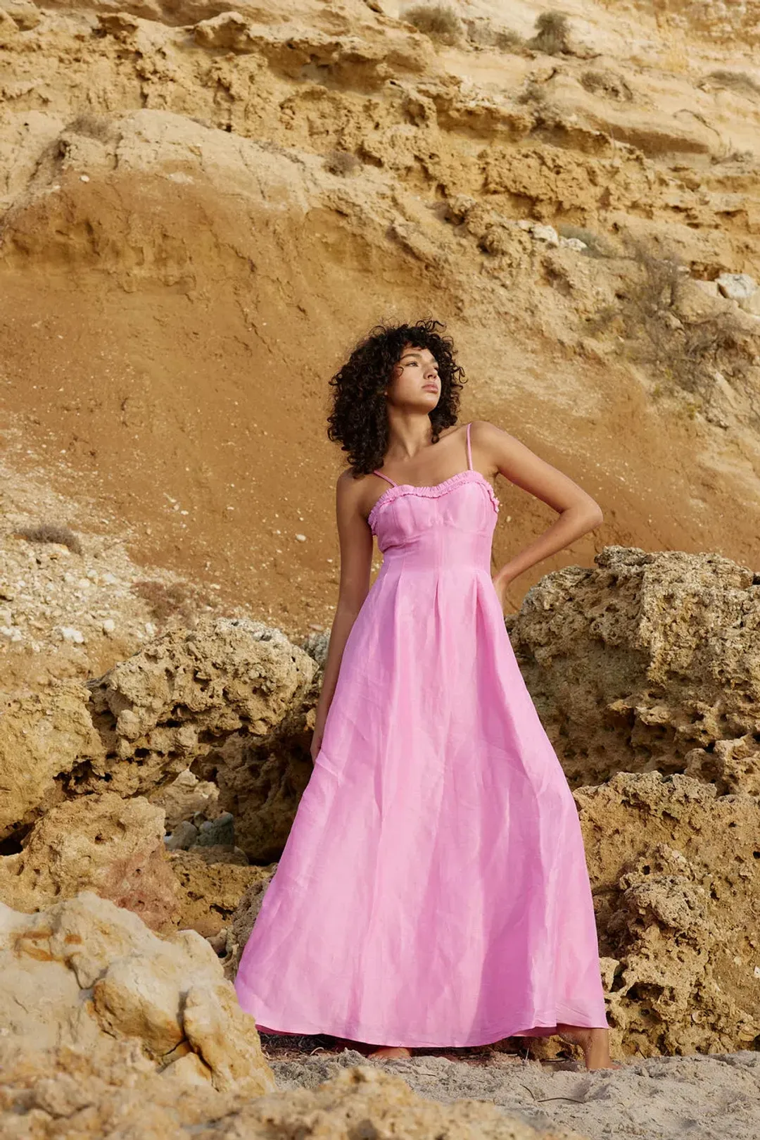 Aston Studio Raquel Dress in Candy Silk Size 14 for rent on The Volte - main image