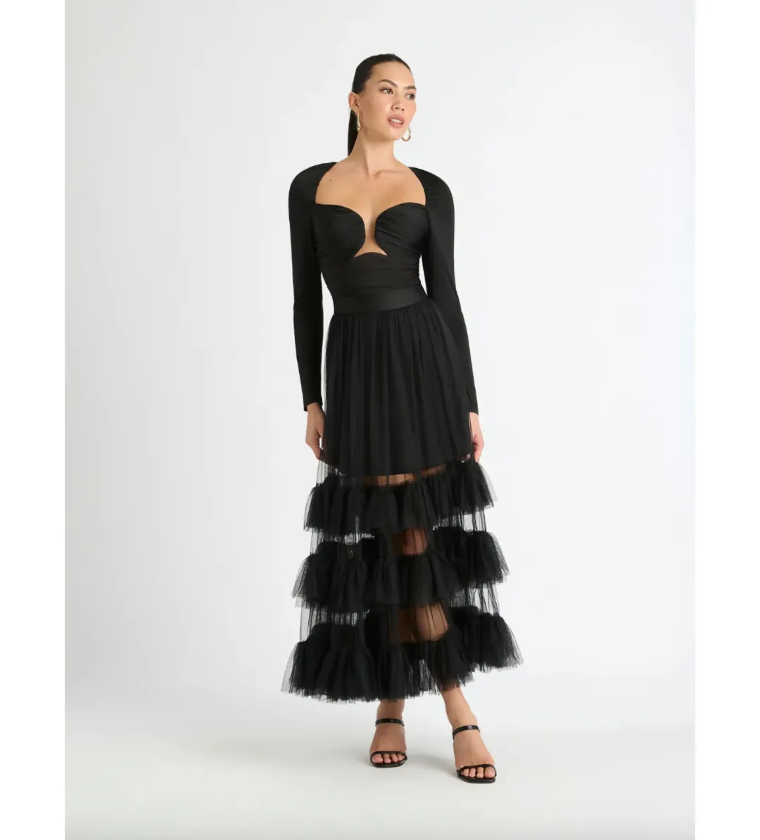Sheike Imogen Body Suit and Maxi Skirt Black Size 6  for rent on The Volte - main image
