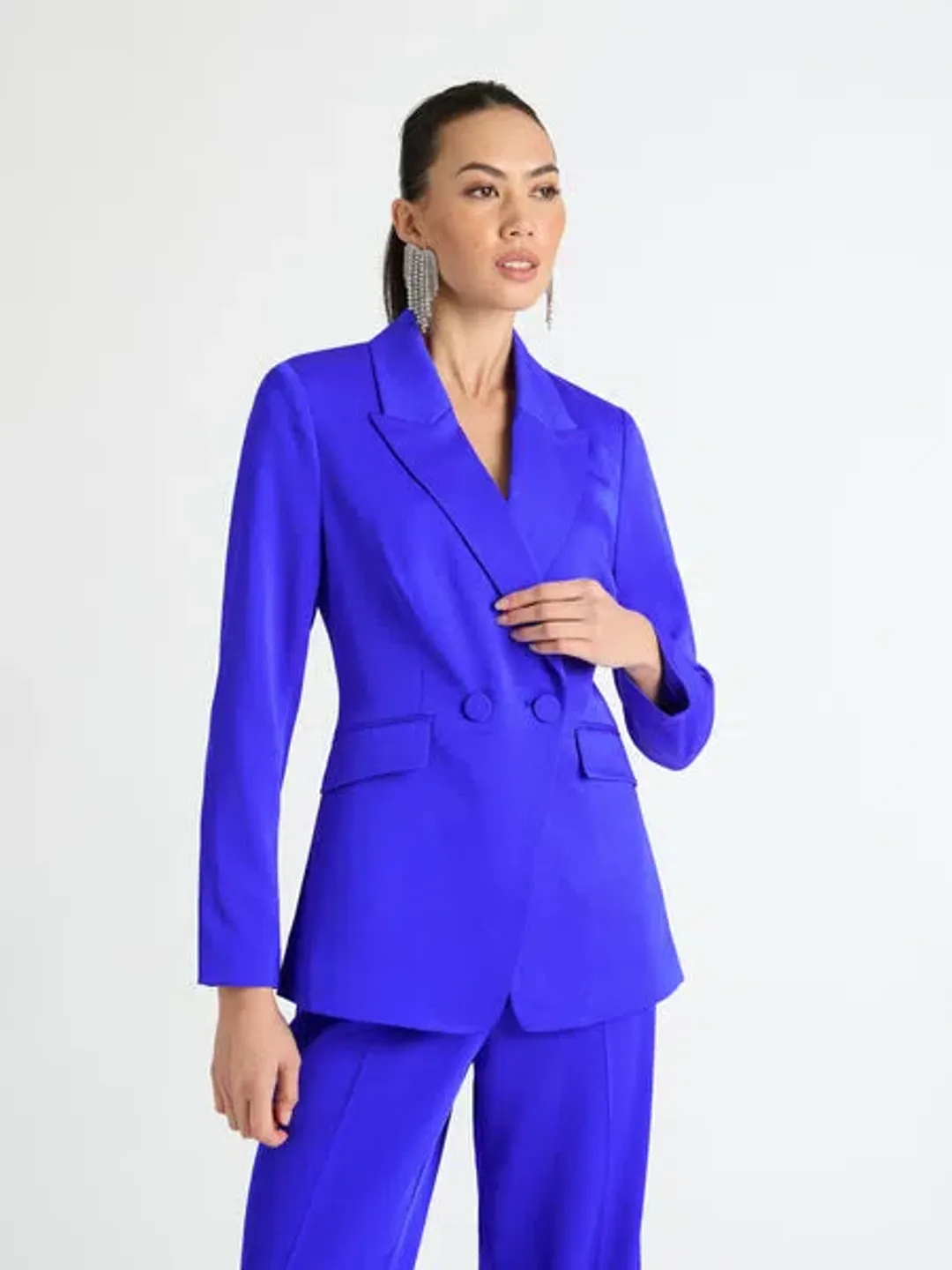 Sheike Lillian Jacket & Pants Set in Cobalt Blue Size 6 for rent on The Volte - main image