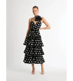 Sheike Julia Polka Dot Dress Black Size 6  for rent on The Volte - image 1