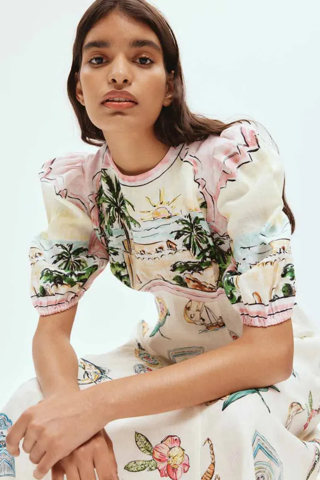 Alemais Sunset Midi Dress Multi Size 10  for rent on The Volte - main image