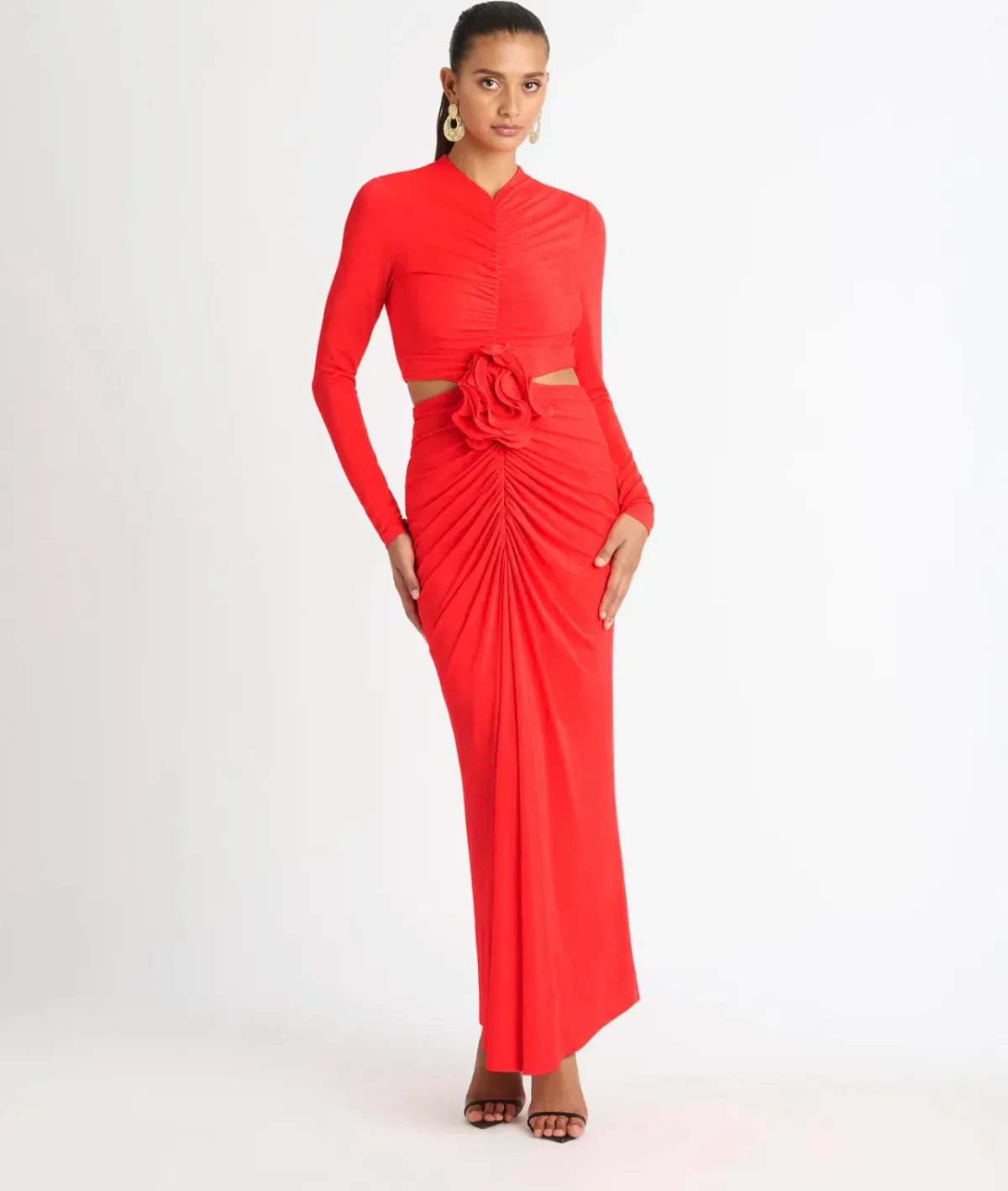 Sheike Signature Maxi Dress Red Size 6  for rent on The Volte - main image