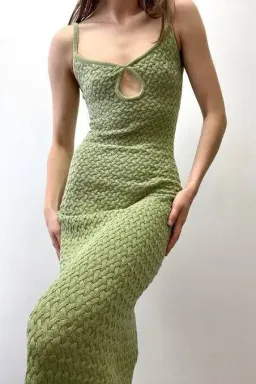 Bec & Bridge Effie Knit Key Maxi Dress in Sage Size XS / AU 6 for rent on The Volte - image 3