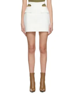 Dion Lee Y Front Mini Skirt White Size AU 8 for rent on The Volte - image 3