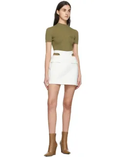 Dion Lee Y Front Mini Skirt White Size AU 8 for rent on The Volte - image 2