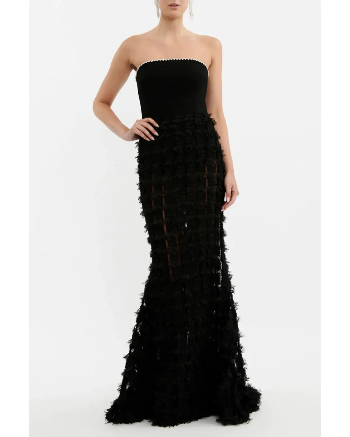 Rebecca Vallance Cherie Amour Gown Black Size AU 8 for rent on The Volte - main image