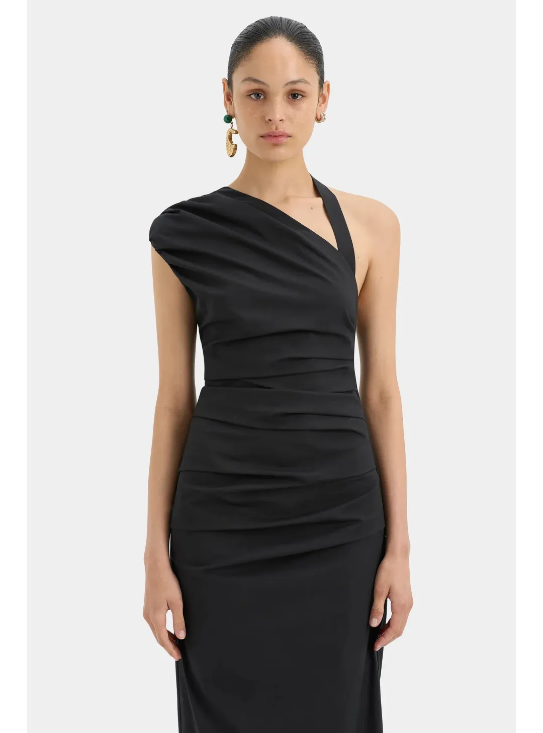 Sir the Label Giacomo Gathered Gown Black Size AU 6 for rent on The Volte - main image