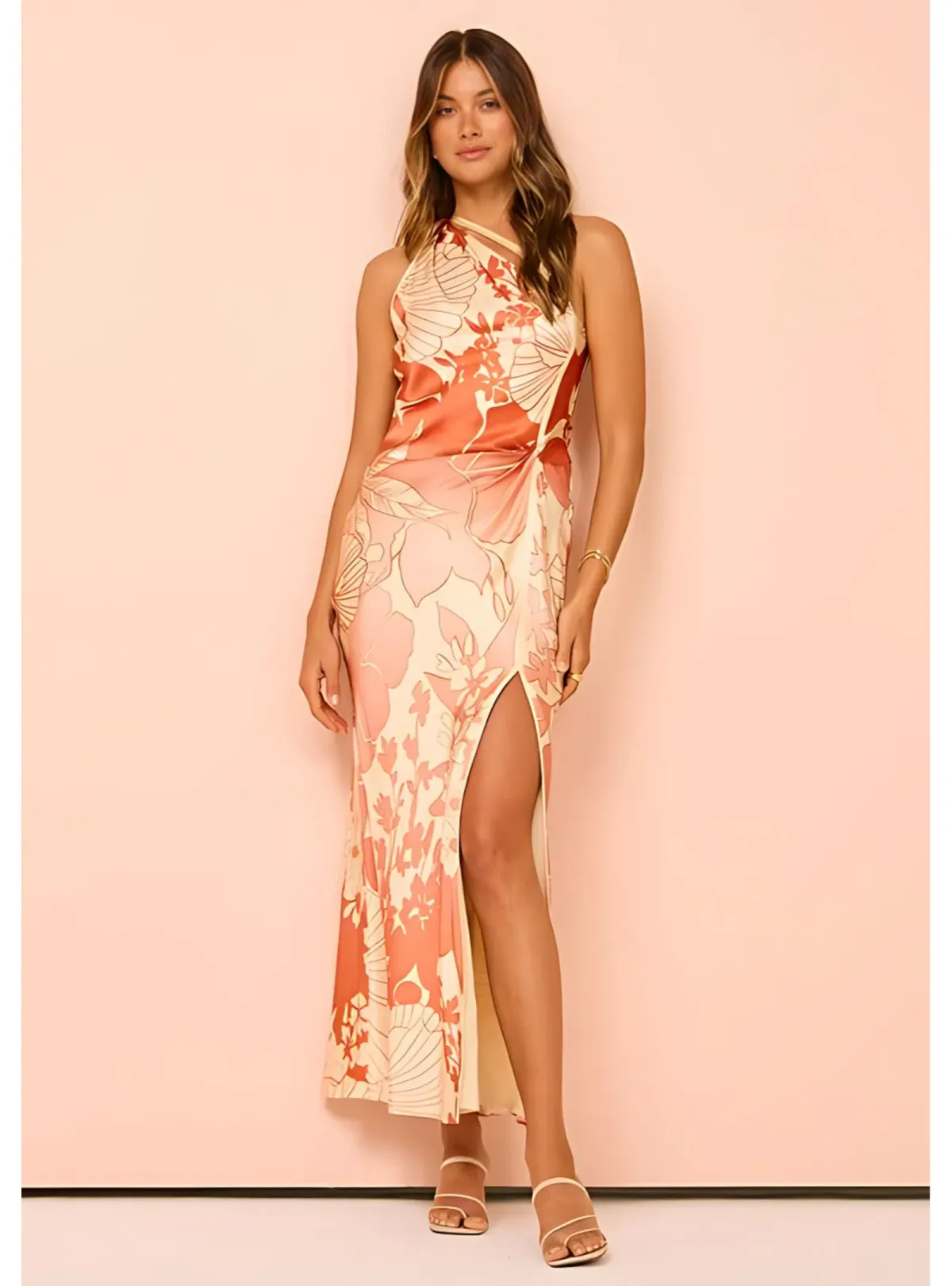 Sir the Label Como Asymmetric Midi Dress Paradiso Print Size AU 6 for rent on The Volte - main image