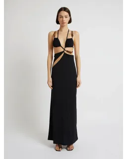 Christopher Esber Displace Lycra Dress With Crystal in Black Size AU 10  for rent on The Volte - image 1
