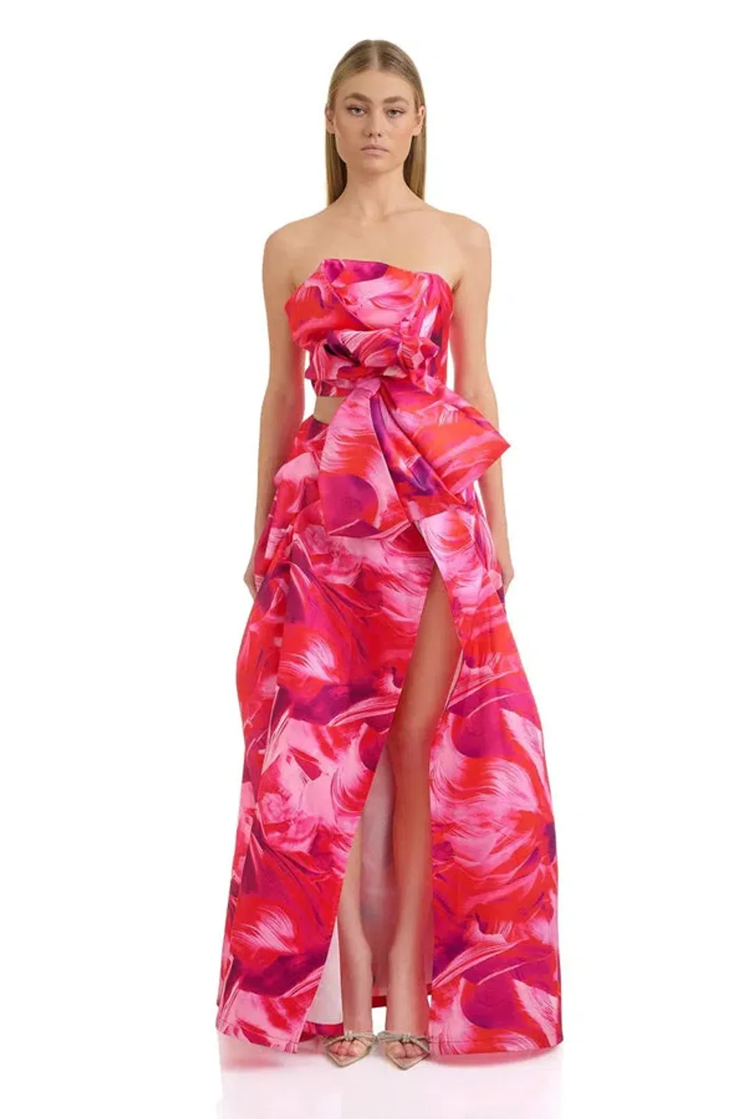 Eliya The Label Capri Skirt & Zabana Top Set Pink Multi Size L/ AU 12 for rent on The Volte - main image