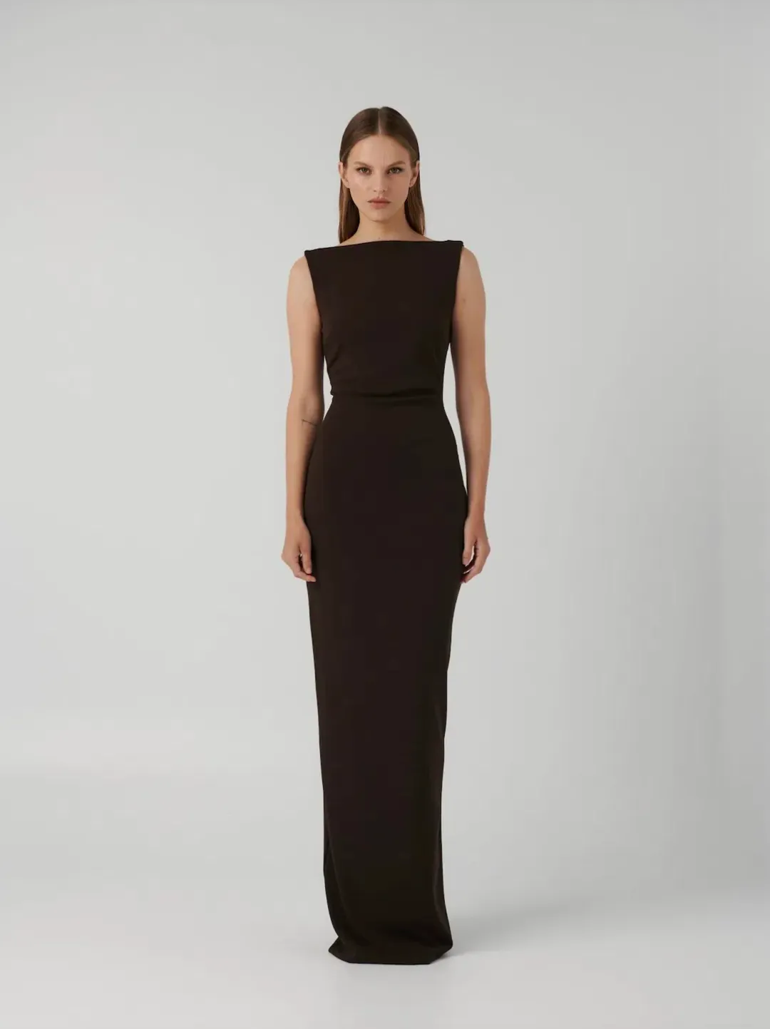 Effie Kats Verona Gown Coffee Size XS / AU 6-8 for rent on The Volte - main image
