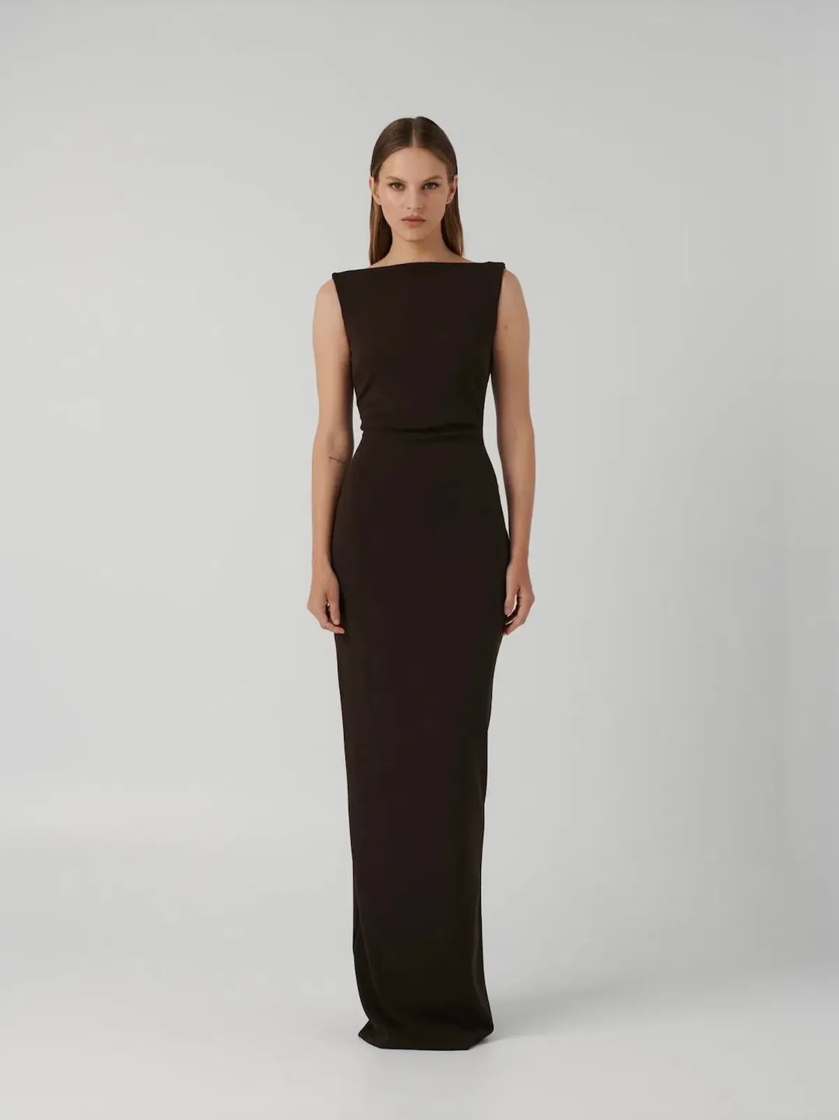 Effie Kats Verona Gown Coffee Size XS / AU 6-8 for rent on The Volte - main image